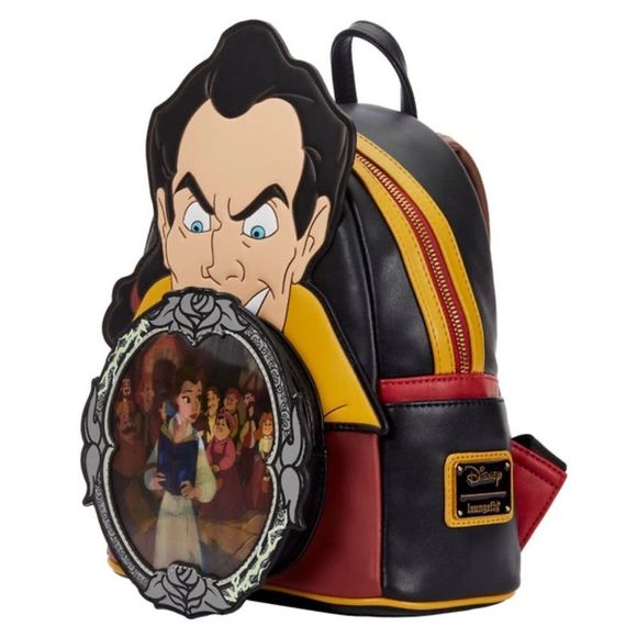 COPY - Loungefly Disney Beauty and the Beast Gaston Villains Backpack NWT - Picture 5 of 6